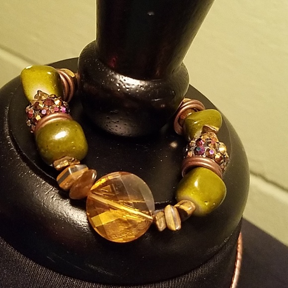 3pc natural stone and pearl set - Picture 4 of 7